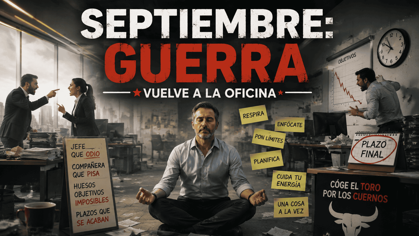 Septiembre guerra en la oficina septiembre,vuelta al trabajo