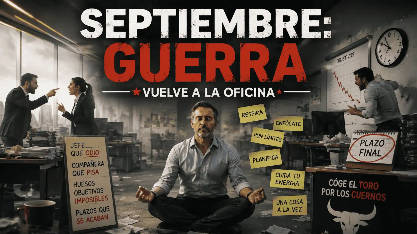 Septiembre guerra en la oficina septiembre,vuelta al trabajo